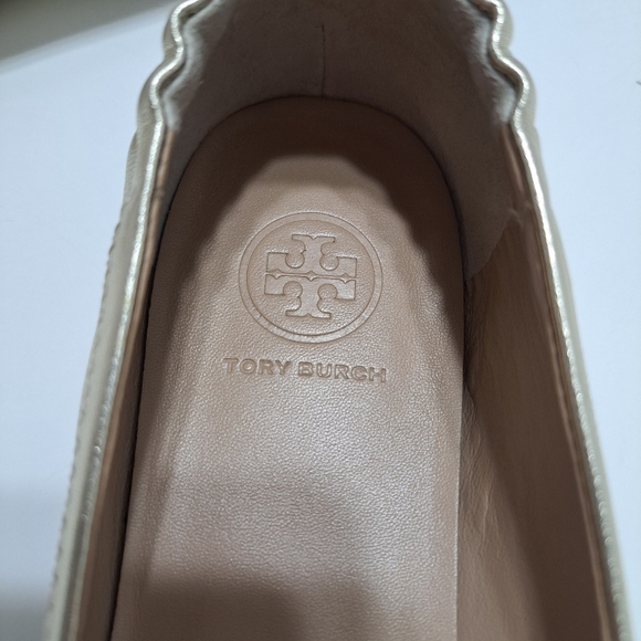 Tory Burch Metallic Gold Ballet Flats Size 7.5 M - Picture 10 of 16